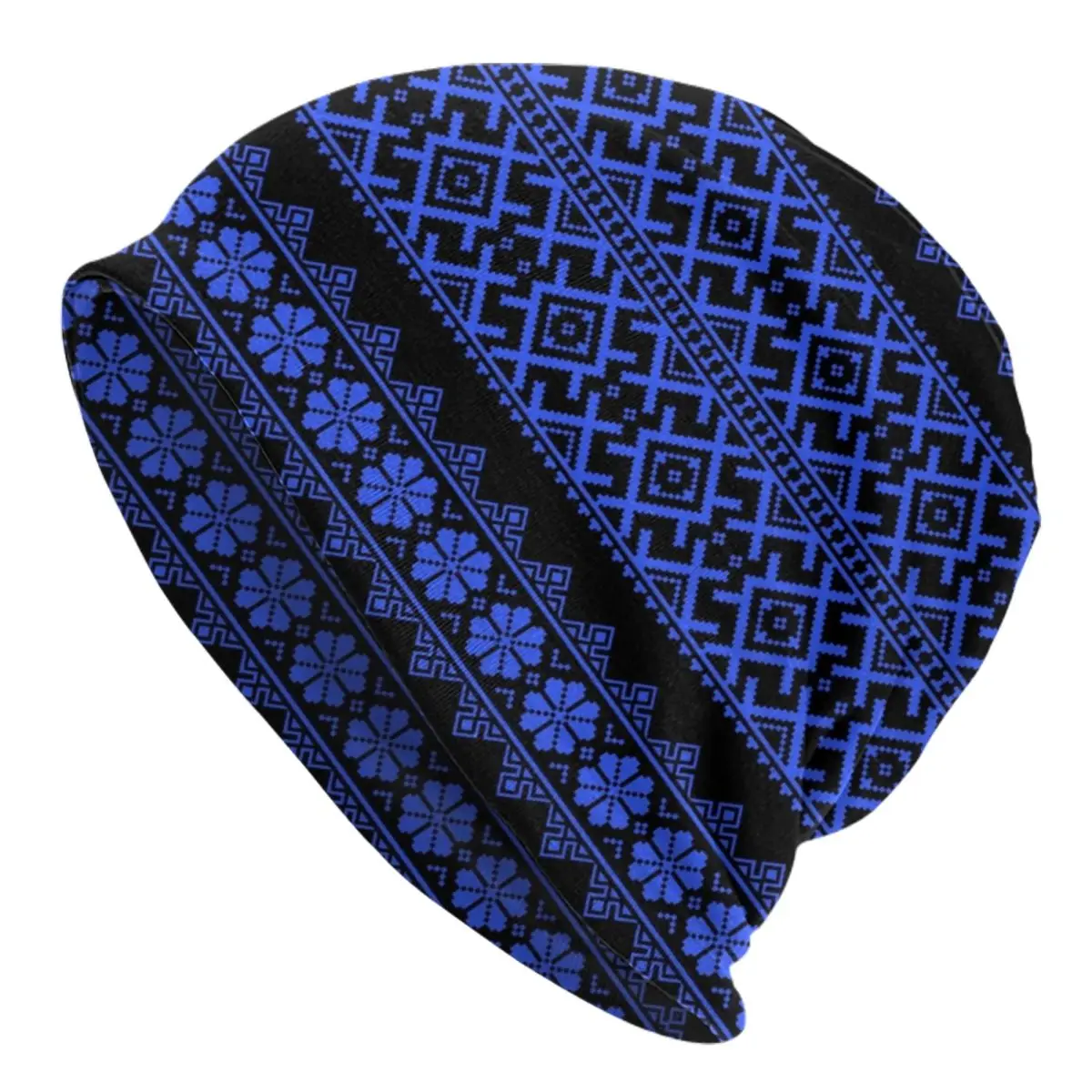 

Vyshyvanka Ukrainian Embroidery Skullies Beanies Cap Trend Winter Knitting Hat Adult Ukraine Boho Bohemian Geometric Bonnet Hats