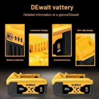 Batterie de remplacement 100% originale 20V 6.0Ah MAX pour outils électriques DeWalt DCB184 DCB181 DCB182 DCB200 20V 5A 6A 18Volt 20v. 6
