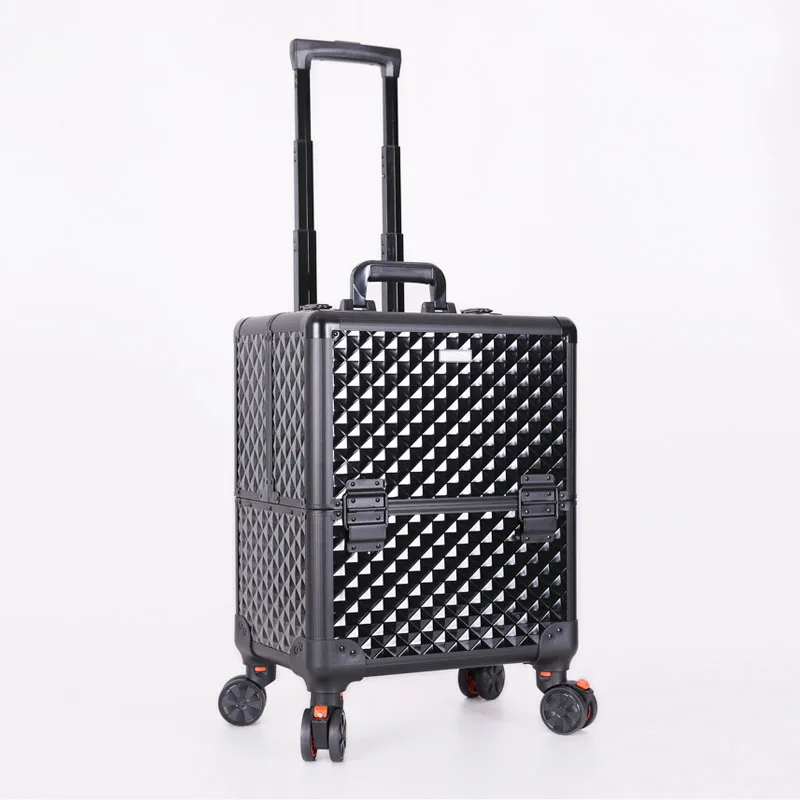 

Makeup Case Rolling Luggage Bag Large Capacity Travel Suitcase Cosmetics Storage Toolbox On Beauty Women Nail Tattoo Trolley Box