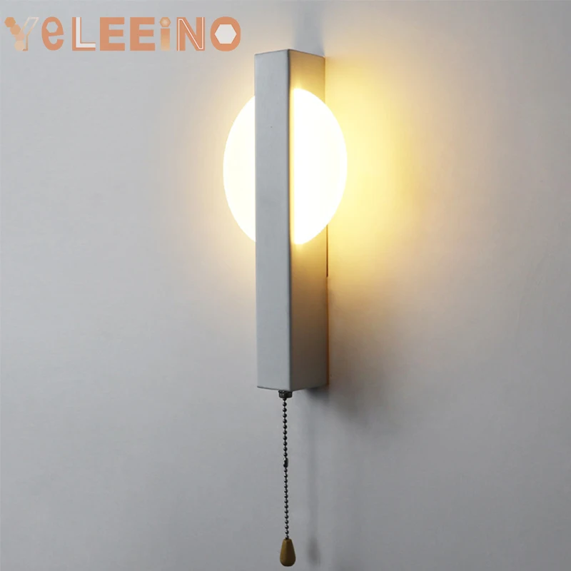 

modern wall light 7W With switch led wall lamp with switch wall lamps livingroom indoor lighting white black led luminaire