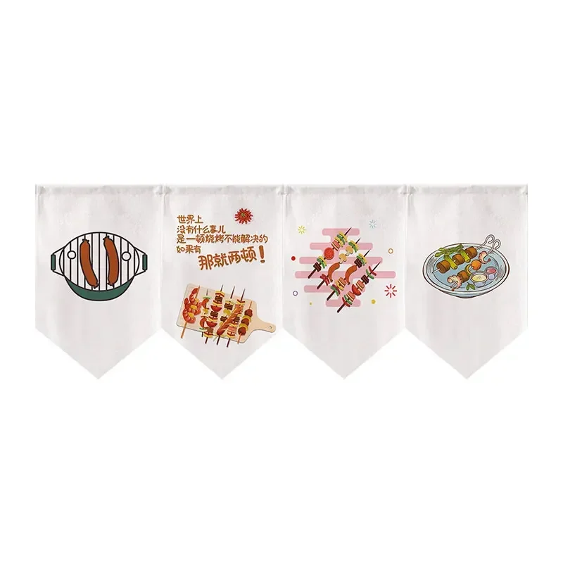 Sushi Shop Adversing Flag Hanging Japanese Door Curtains Doorway Short Curtain Izakaya Resturant Enterance Noren Bistro Decor 5