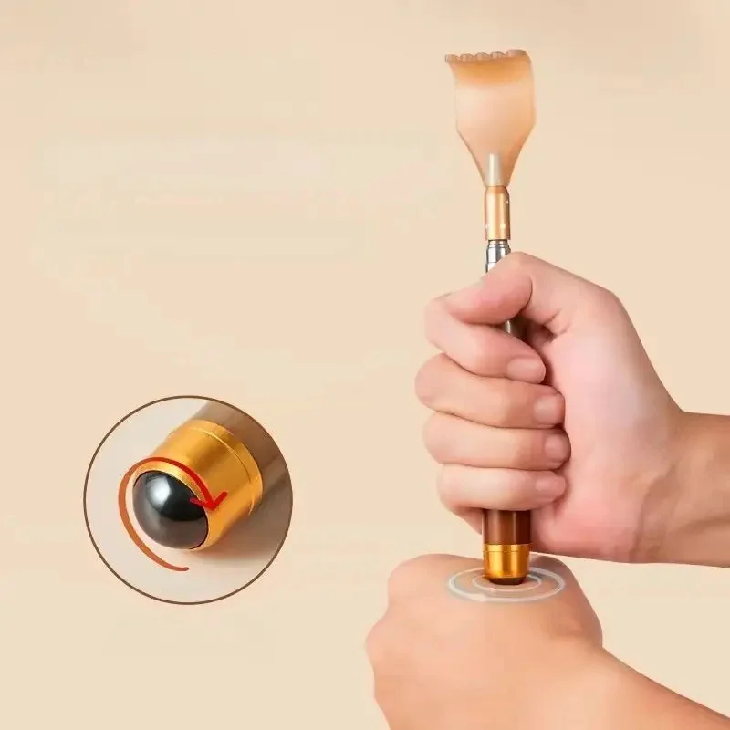 Extendable Magnetic Ball Hackle Back Scratcher With Magnet Telescopic Scratching Backscratcher Massager Back Scraper
