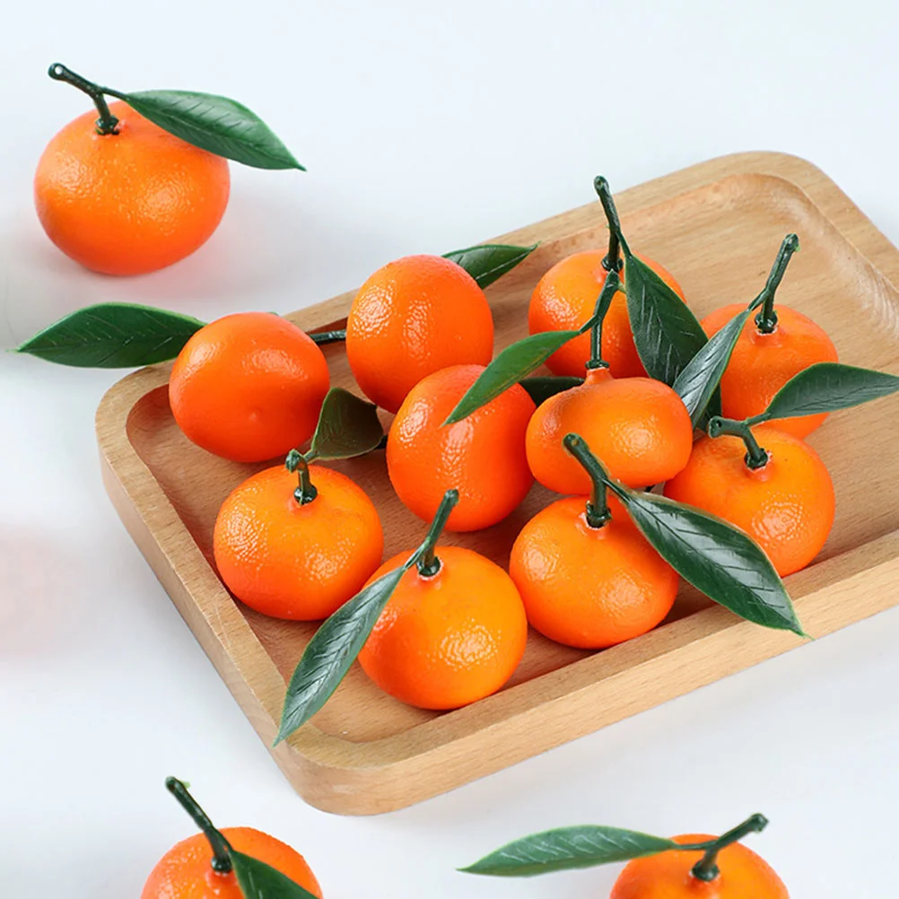 Mandarin Oranges Fruit Model Prop 10 Pcs Fake Artificial Models Fruits Foam Decor Faux Simulation artificial plants artificial fruits and vegetables