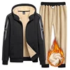 Plus Size 9xl Winter Men Sweat Suits Fleece Sportwear Suit Zipper Jacket+pants Warm Sports Sets Oversized Thick Hoodie Tracksuit 4