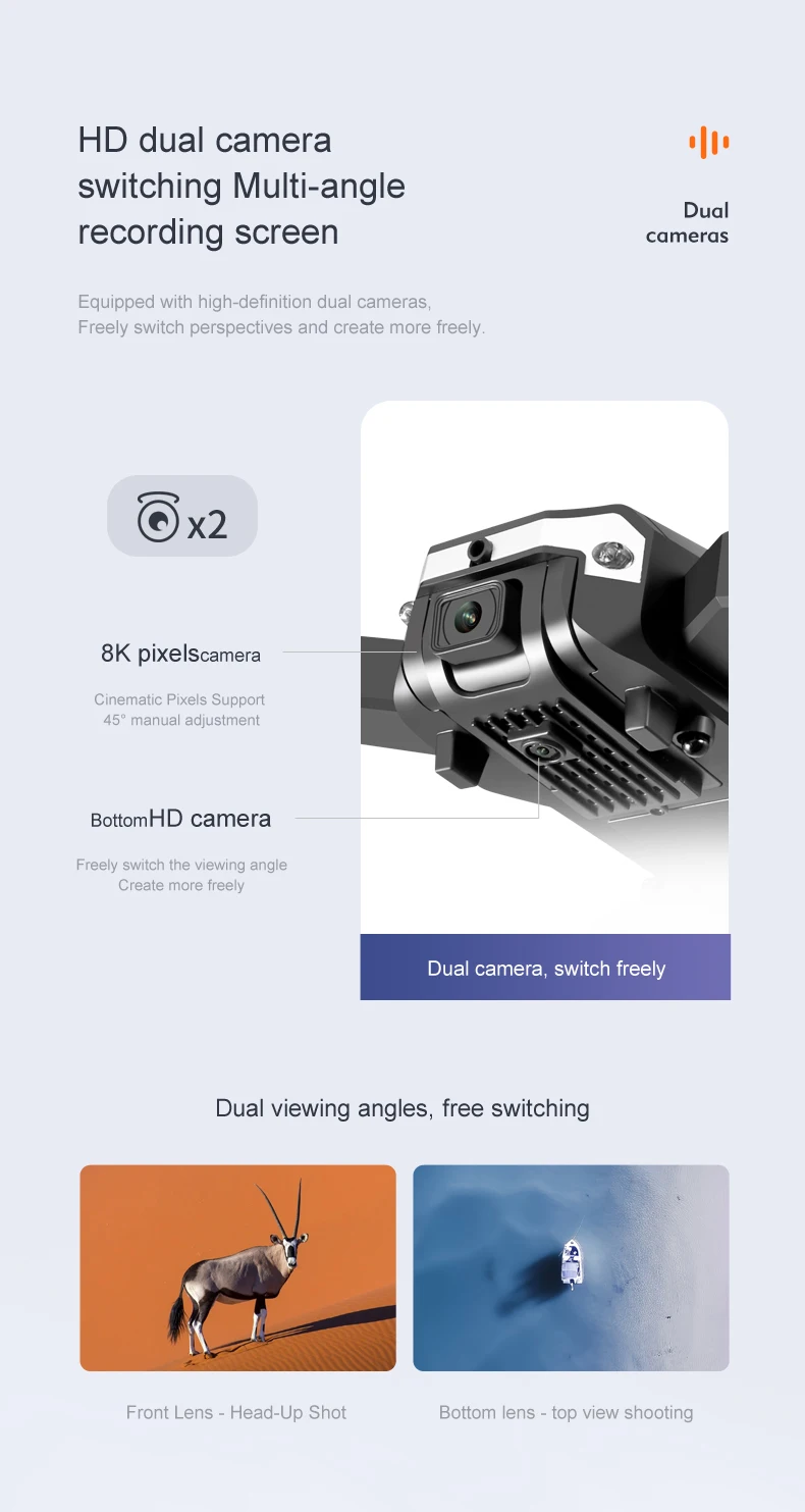 Description Picture 6 of item2024 New S6 Drone Professional 8K HD Camera 5G GPS Dron Aerial Photography Obstacle Avoidance Helicopter RC Quadcopter Toy Gifts