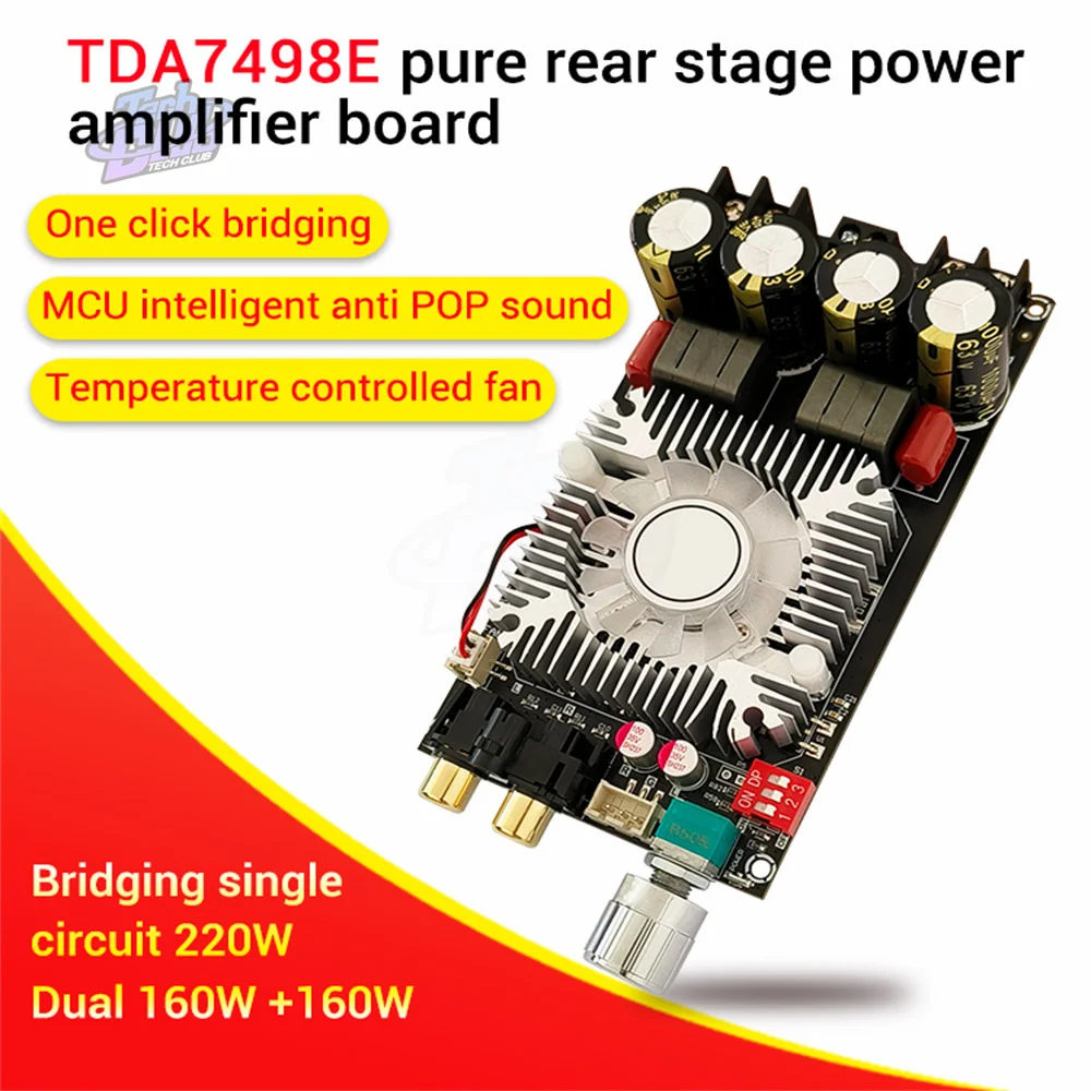 

DC15-35V ZK-1602 TDA7498E Digital Power Amplifier Board Dual 160W*160W Single 200W for Elecrtronic Component Tool Accessories