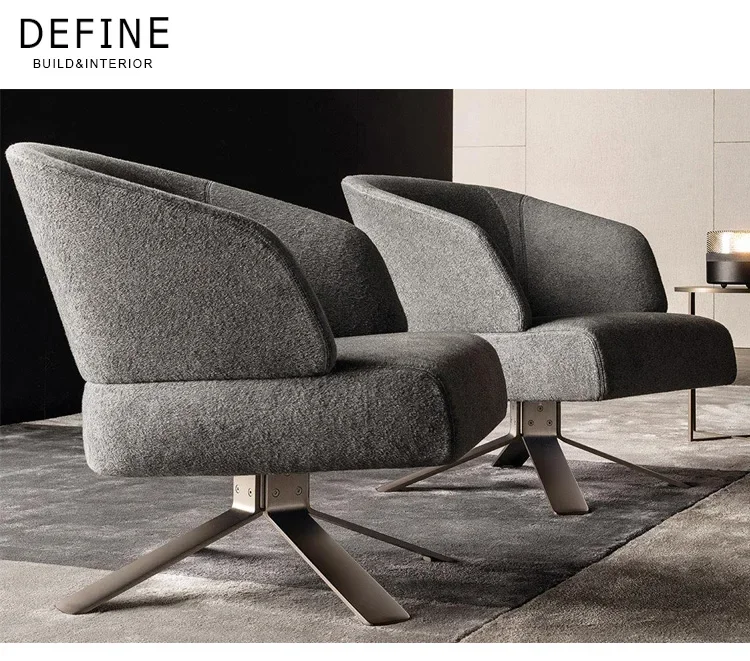 Hotel Restaurant Furniture Livingroom Coffee Shop Modern Velvet Swivel Armchair For Sale