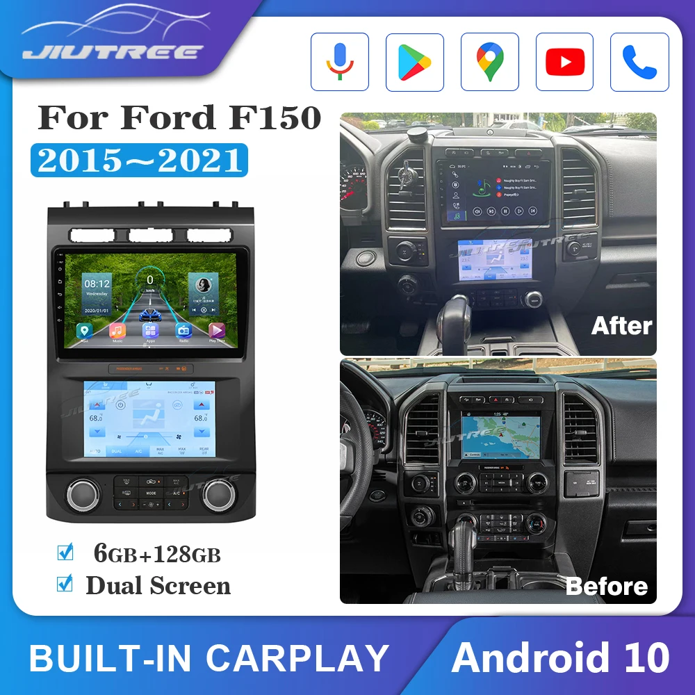 

9 inch Android Car Radio for Ford F150 2015-2021 Stereo Multimedia Player Dual Screen Head Unit Auto radio Carplay Google Stereo