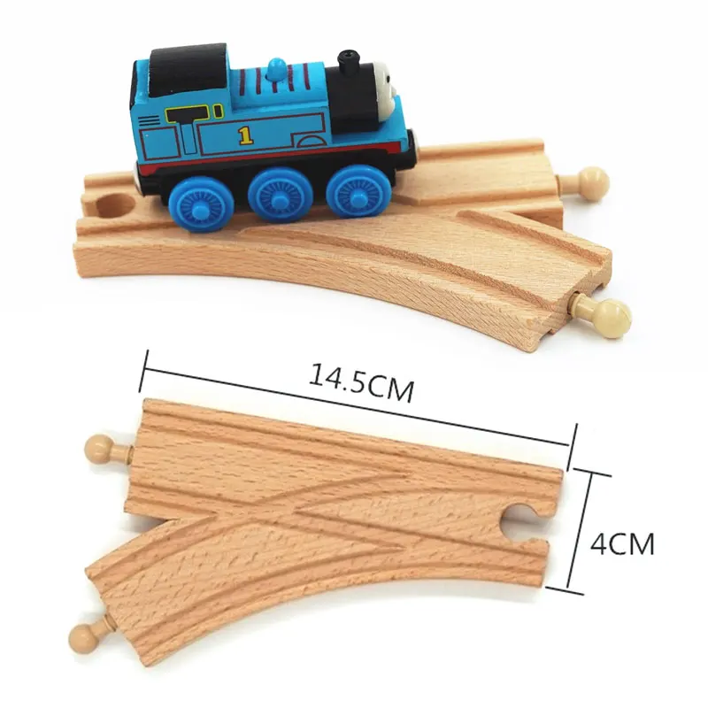 NEW Wooden Train Track Accessories Toys Train Railway Compatible with Wood Trains Wood Tracks Railway with All Brands Trains