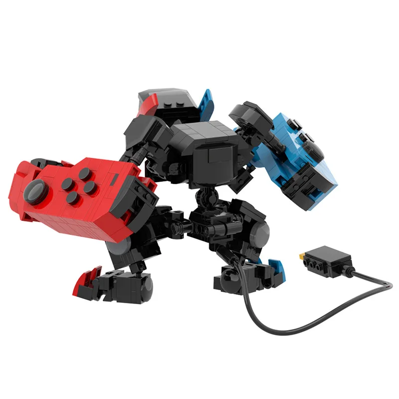 Game Console Transforming Mech Creative Building Block Toy Set, Children's Desktop Bricks