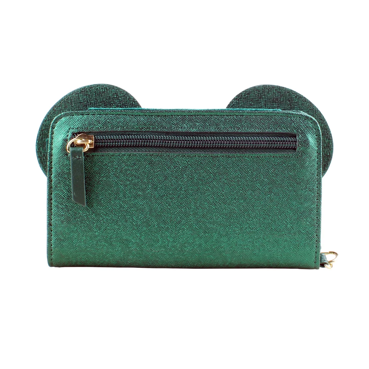 High quality velvet wallet phone case, fashionable shiny metal PU material men's and women's card bags, coin purse