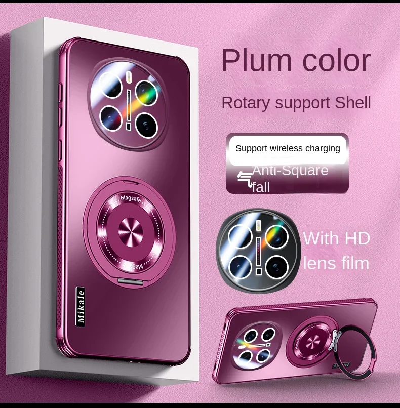 Magnetic Wireless Charging Shockproof Case with Ring Holder