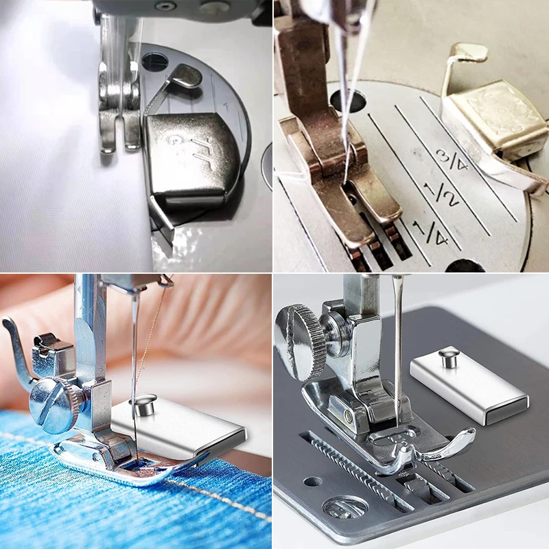 Magnetic Seam Guide for Sewing Machine Multifunction Sewing Machine Presser  Foot Hemmer Universal Accessories for Industrial or Walking Foot Sewing