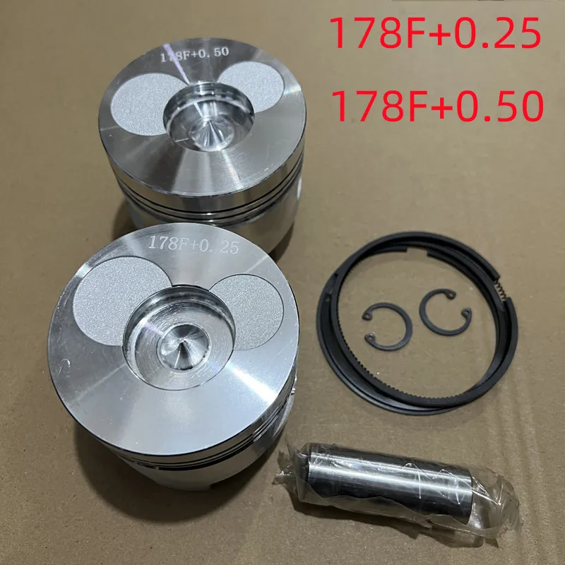 

Air-cooled diesel engine Piston with ring assembly for Chinese Honda Generator Water pump 178F+0.25 / 178F+0.50 Micro cultivator