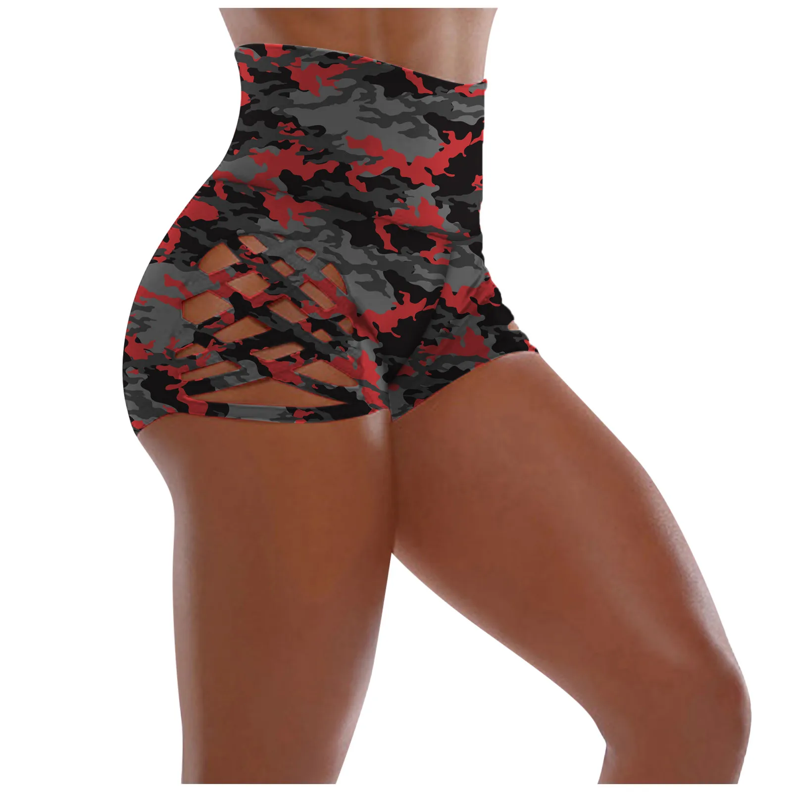 

Women Plaid Print Bandage Shorts High Waist Push Up Yoga Short Pants Mujer Clothes Gym Athletic Biker Booty Pantalones Cortos