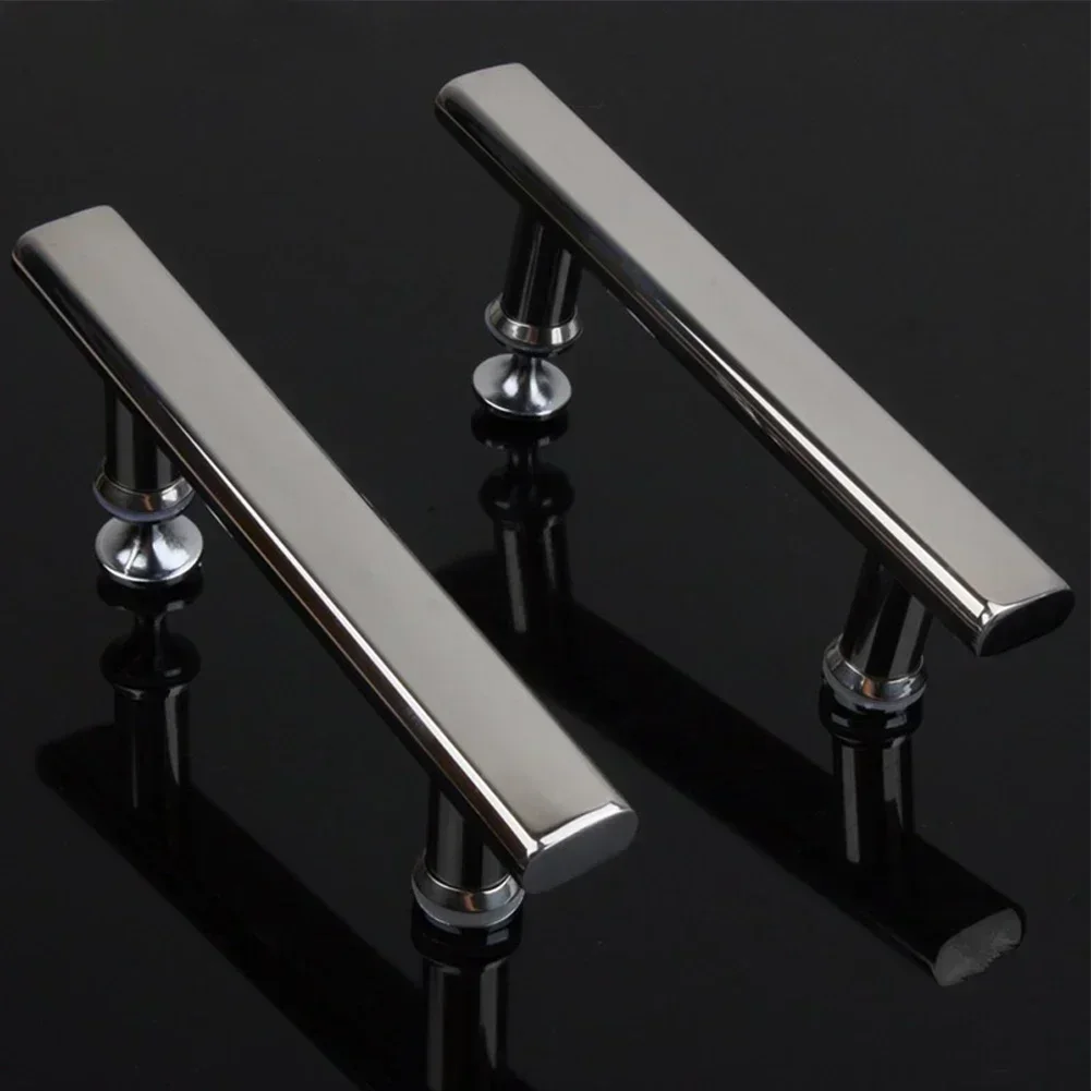 Garden Home Shower Door Handle Home Renovation Stylish 225*30mm Chrome Effect Silver Stainless Steel