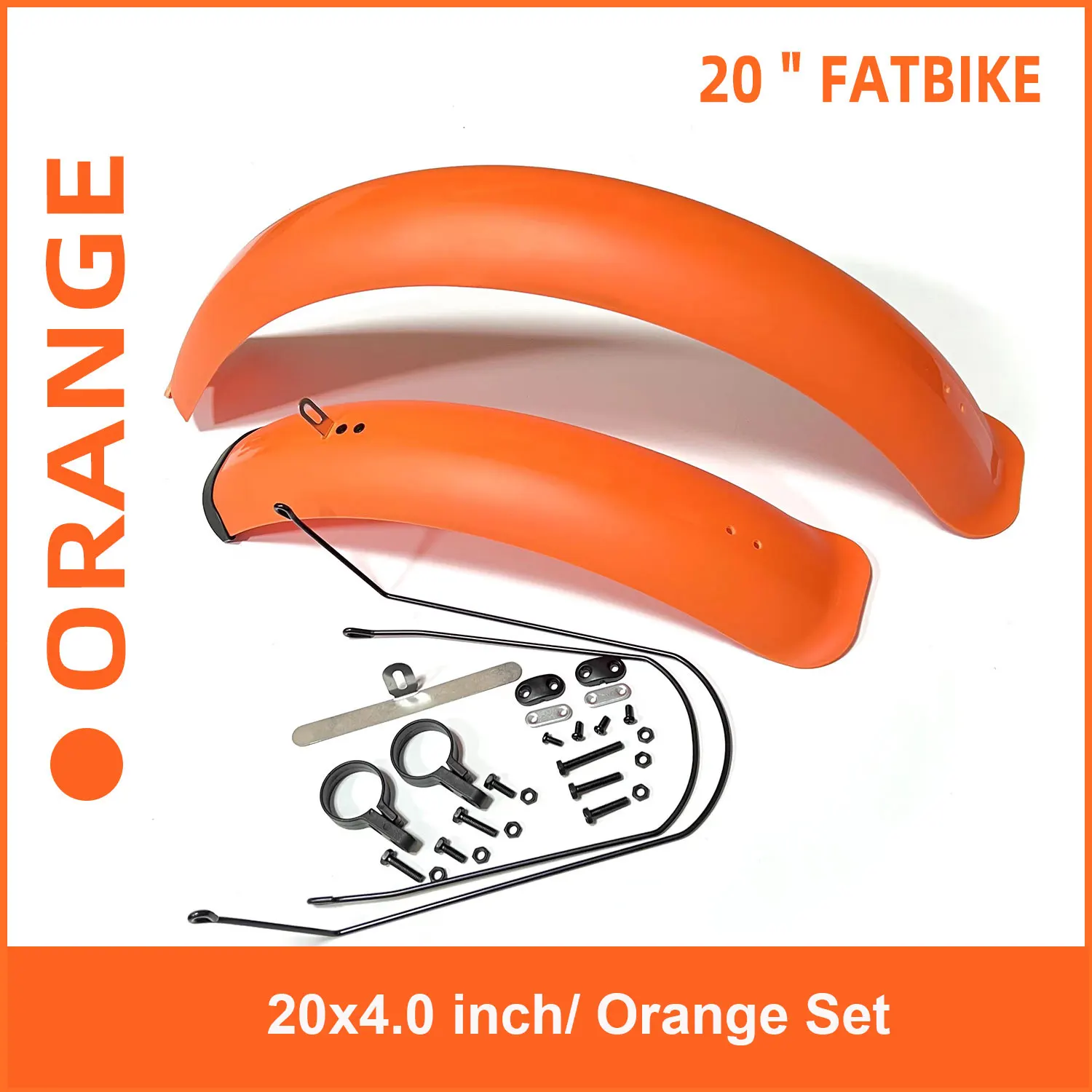 Fat Bike Fender Set - Mud Guards For 20", 24", 26" X 4.0 Wide Tires