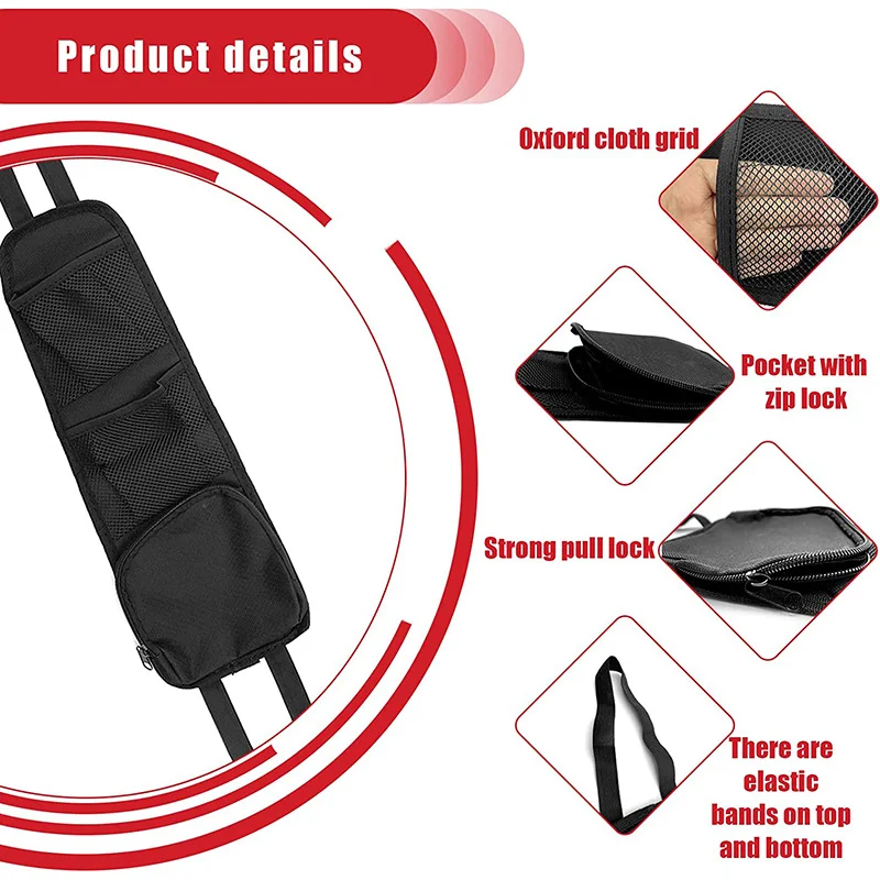 Organizer per seggiolino auto, borsa multiuso nera multitasca