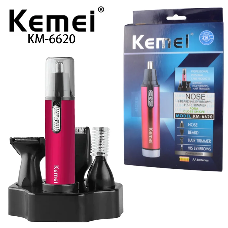 

Kemei Electric Nose Trimmer Hair Nose Trimmer KM-6620 Shaver And Razor 4 In 1