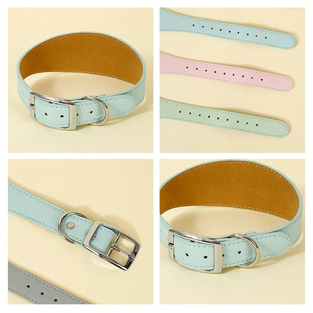 PU Pet Collar Adjustable Dog Collar Widened Design Strong and Durable for Medium and Large Dogs Outdoor Training Pet Accessories 5