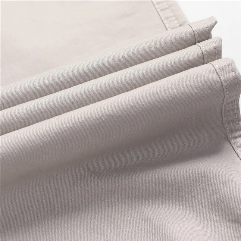 남성 여름 캐주얼 바지 코튼 얇은 스타일 오버올 신축성있는 허리 야외 스포츠 느슨한 작업 바지 트렌드 솔리드 컬러 바지