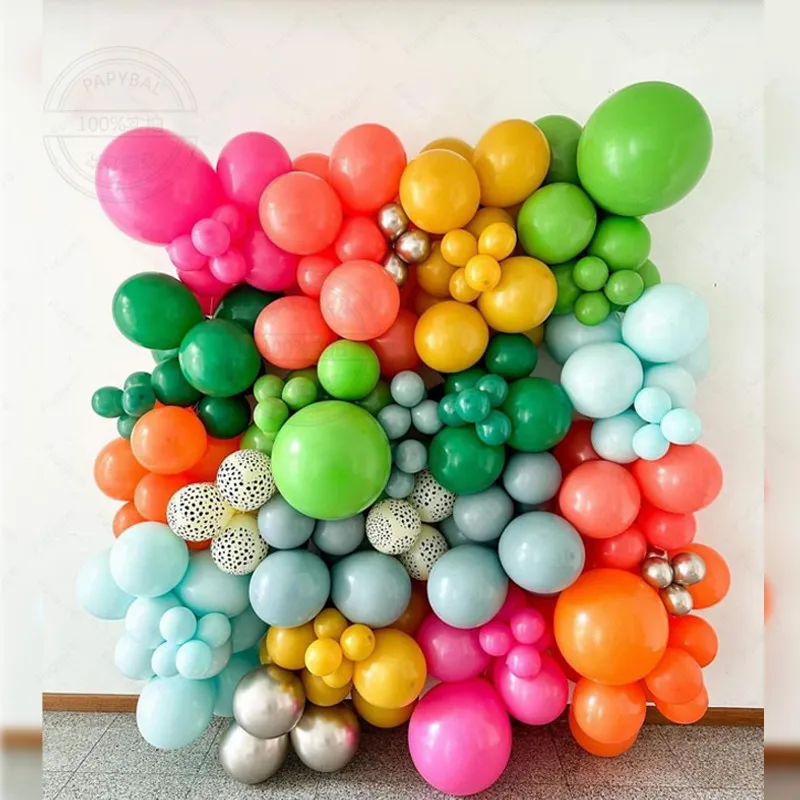 

114 шт./1 набор, набор разноцветных латексных цепочек для воздушных шаров