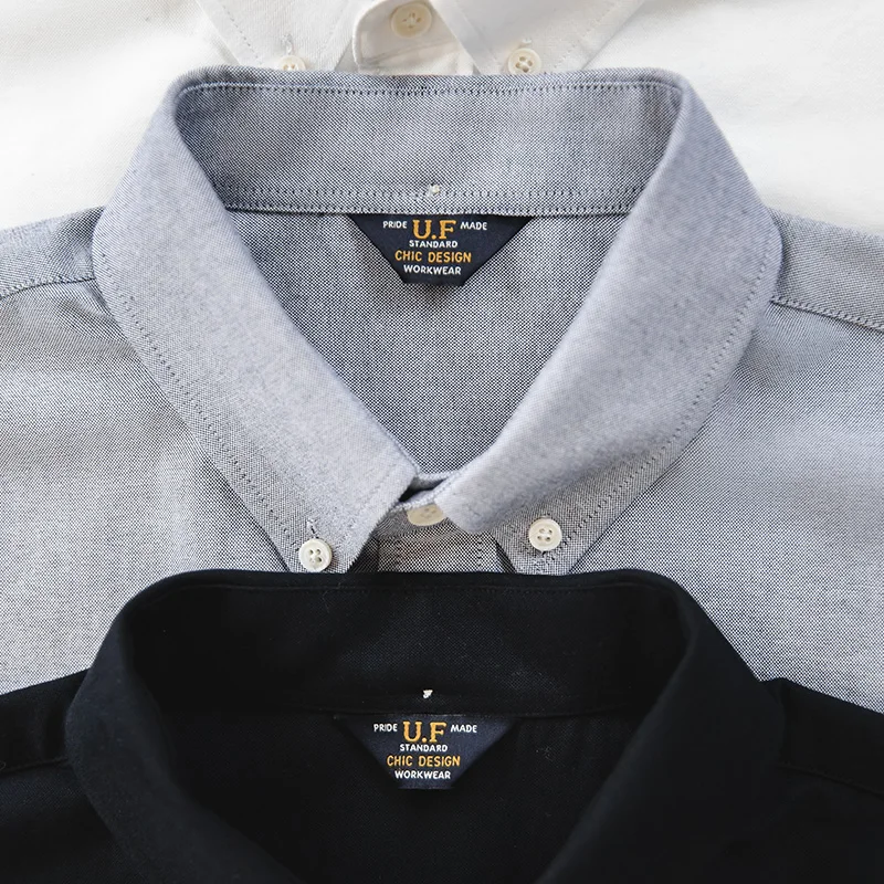 Maden Men's Retro Oversize Short Sleeve Oxford Pocket Shirt 100% Cotton Loose Cityboy Comfort Shirts Summer Tide Workwear Tops