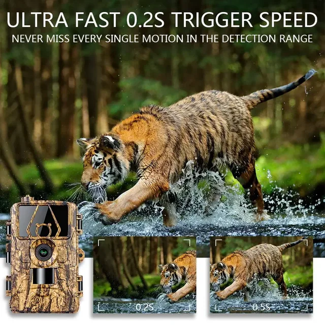 4G LTE Hunting Trail Camera 60MP 8K APP Control Night Vision Photo Trap Support SIM Card Cellular Mobile Wireless Wildlife Cam 3