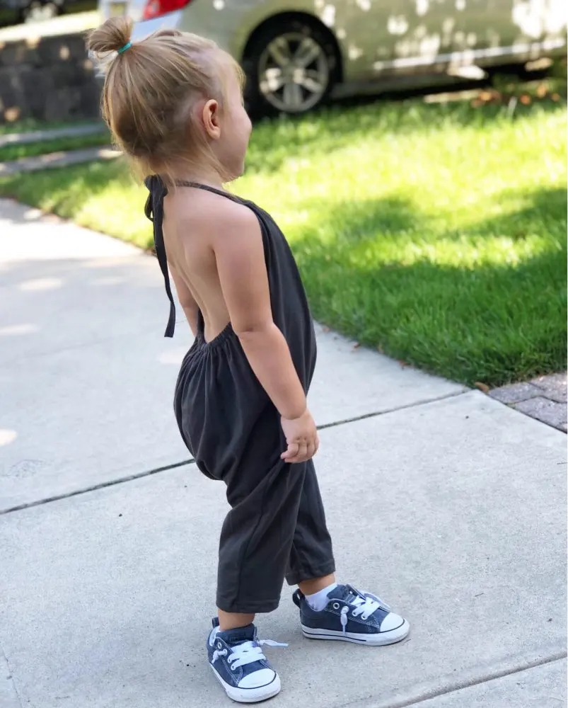 2026 Kleinkind Mädchen Sommer Overall Kleidung Kinder Baby Solide Baumwolle Outwear Body Kinder Harem Hosen Strap Backle Einteiliges – Detail 10