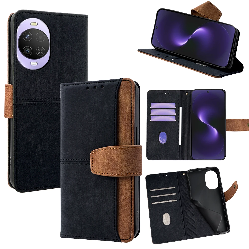 Enhanced Leather Full Protection Wallet Case with Metal Buckle