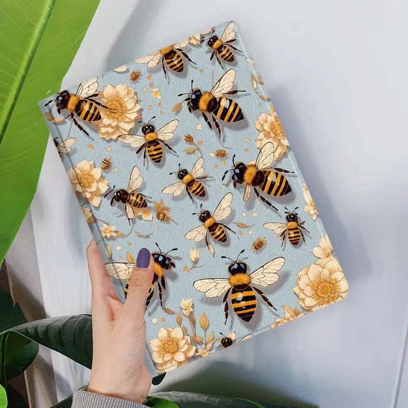 Cartoon Yellow Bee Flower Tablet Case