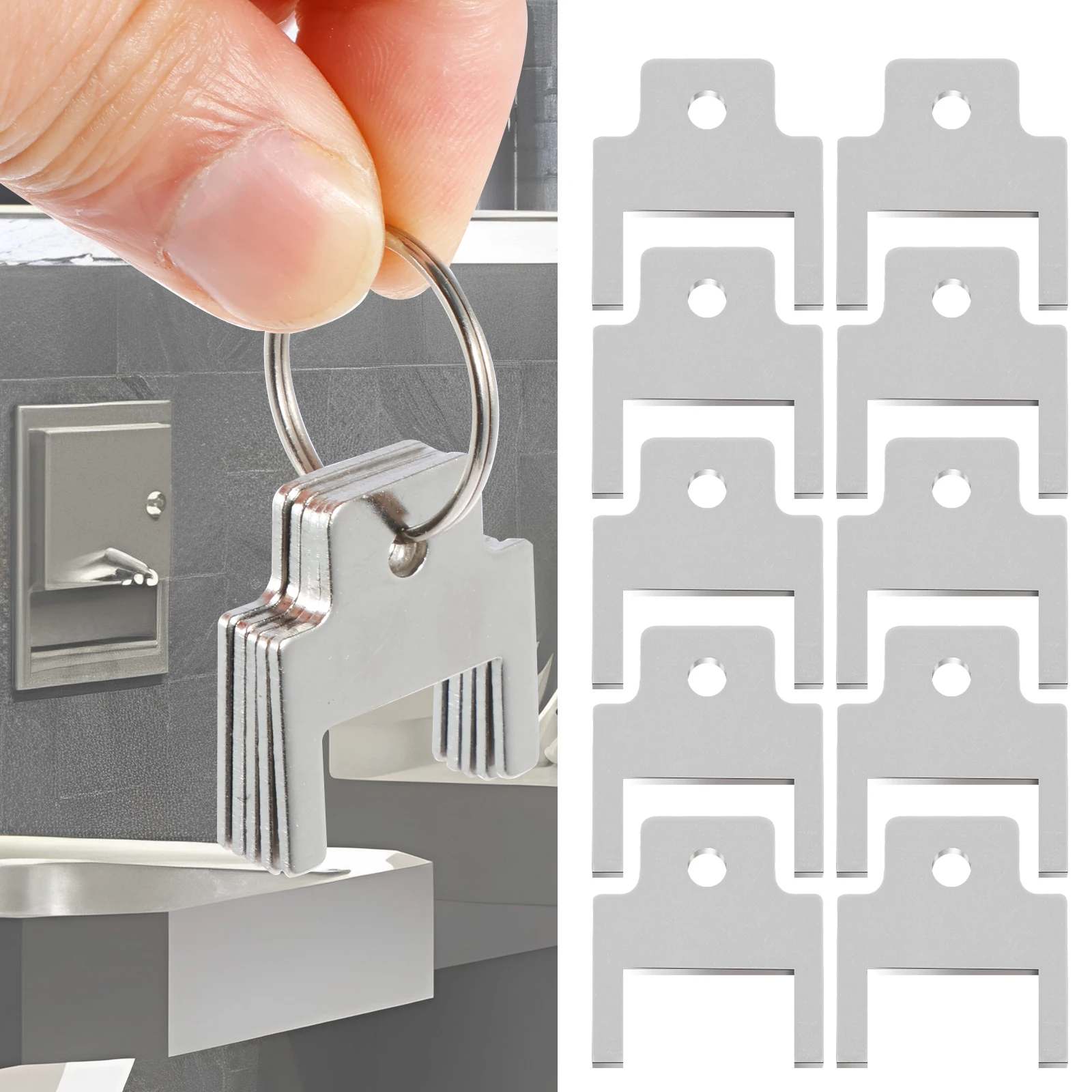 Paper dispenser key replacement 10Pcs Hand soap automatic tissue towel Toilet keys Metal paper towel dispenser key For toilet