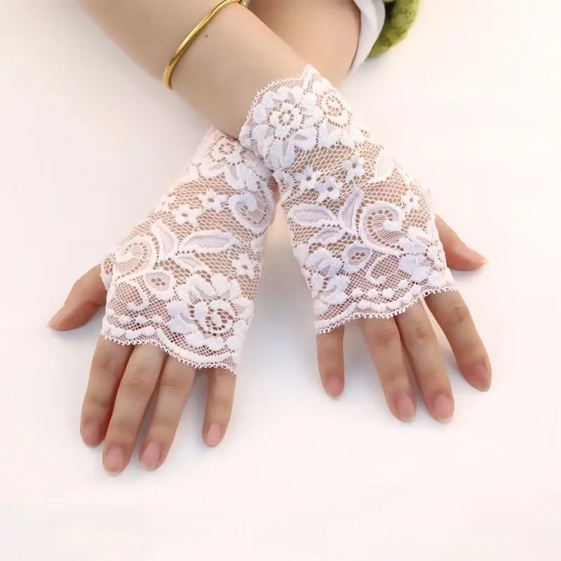 Elegant Summer Lace Half-Finger Women's Gloves