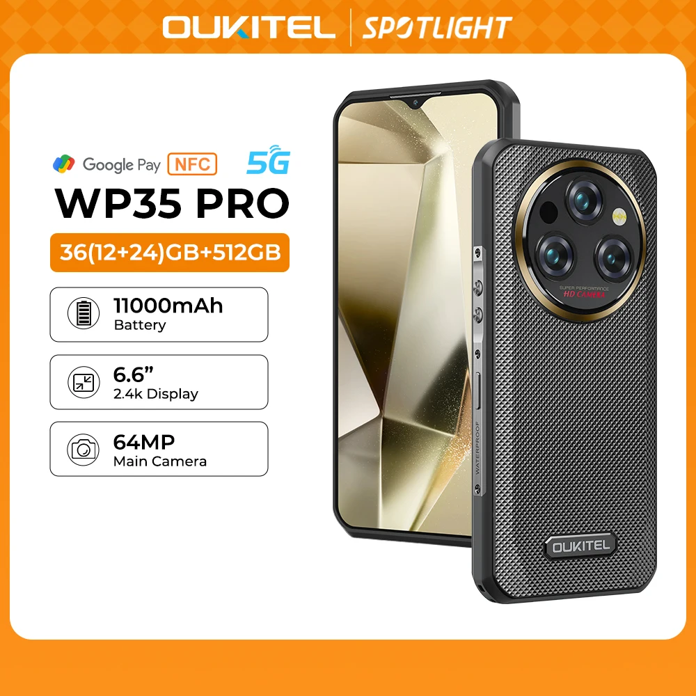 Amazon | OUKITEL WP35 Pro 5G Android 14 タフネススマホ sim
