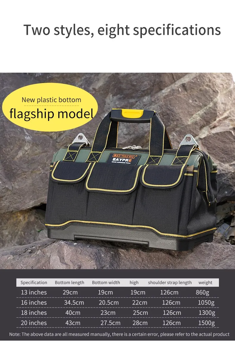 Tool Bag Size Waterproof Tool Bag Large Capacity Bag Tool Plastic