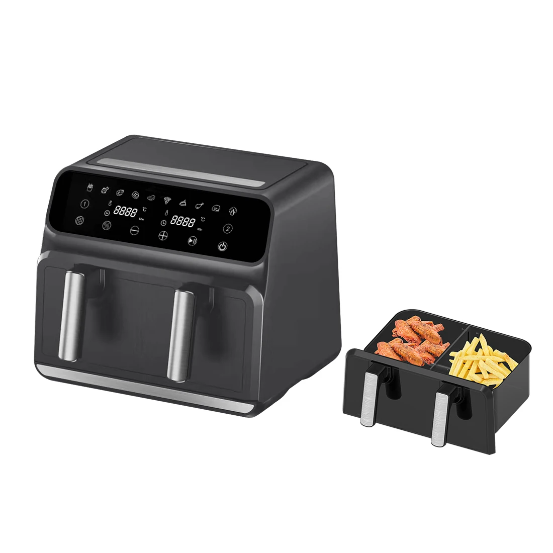 Good Price High Quality 8L Smart Two Drawer Double Basket Air Fryer -  AliExpress