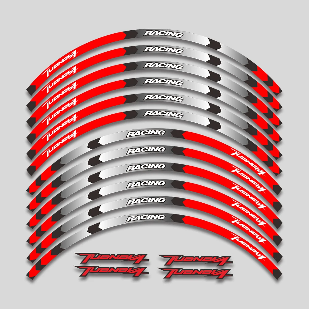 

For APRILIA TUONOV4 TUONO V4 17inch Motorcycle Accessories Stickers Rim Waterproof Decals Wheels Hub Reflective Stripes Tape Set