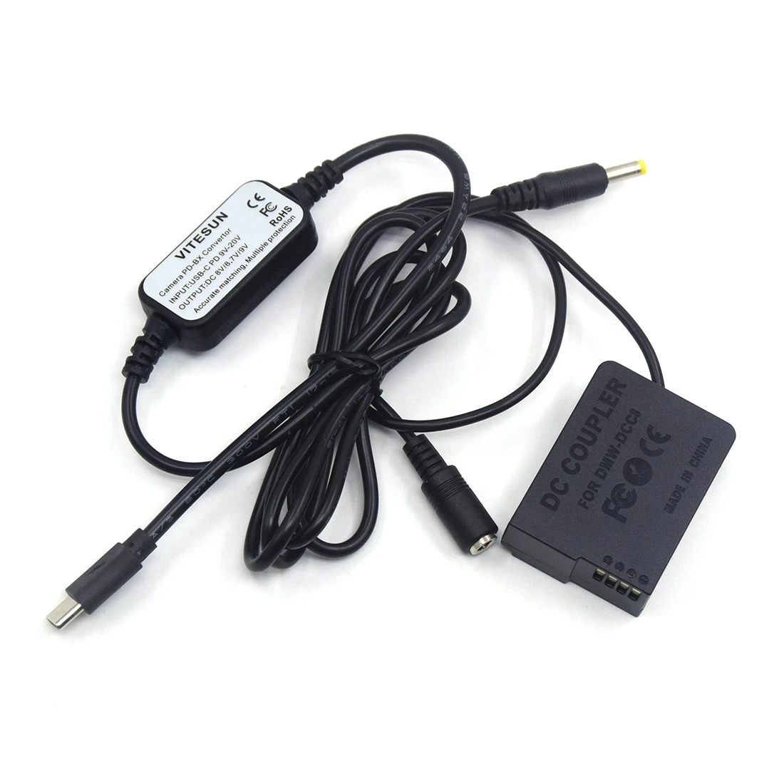 

DCC8 полностью декодированная Соединительная муфта постоянного тока, модель телефона + кабель питания DMW-BLC12 PD для Lumix G81 G85 GX8 FZ1000 FZ2500 FZ300 FZ200 G7 G6