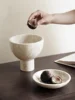 Compote Marble Material Sundries Tray French Light Luxury Style Home Decoration ART Photographic Prop Jewelry Storage Bowls 3