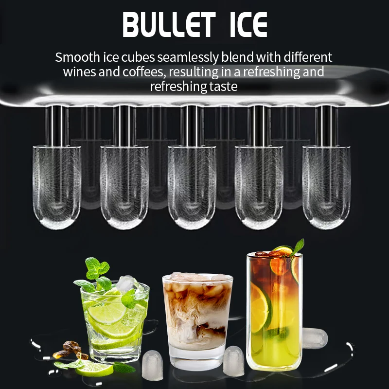 Vanace Buy Nugget Bullet Small Mini Countertop Portable Home Cube Ice Maker Machine