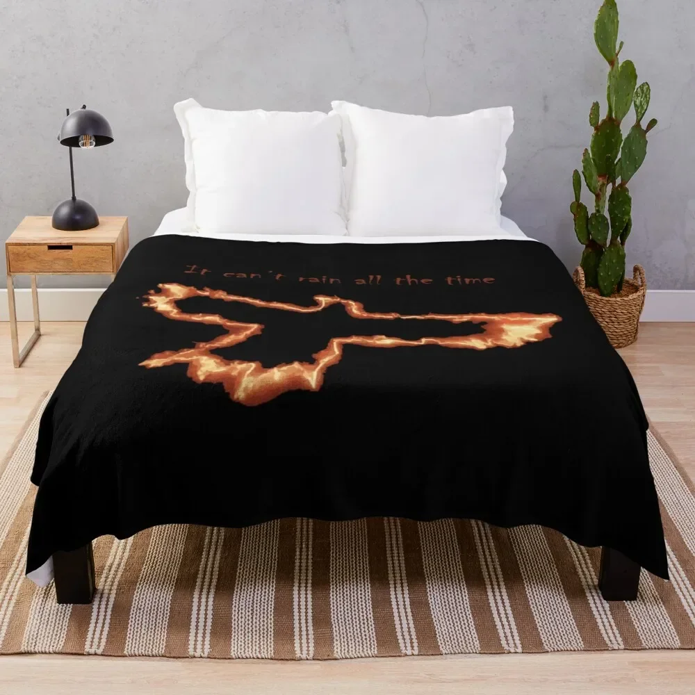 

it can't rain all the time Throw Blanket Furry halloween Fluffy Softs Plaid on the sofa Blankets