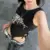 Summer Spider Web Print Tank Tops Aesthetic Hollow Out Bandage Punk Vest Irregular Women Causal Basic Y2k Streetwear Crop Top