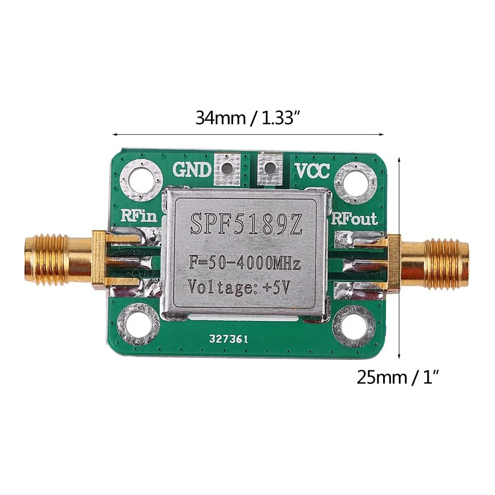 SPF5189 with Shielding Shell RF Signal Receiver Low Noise Wideband Radio Frequency LAN 50-4000MHz NF=0.6dB Amplifier Module rf amplifier