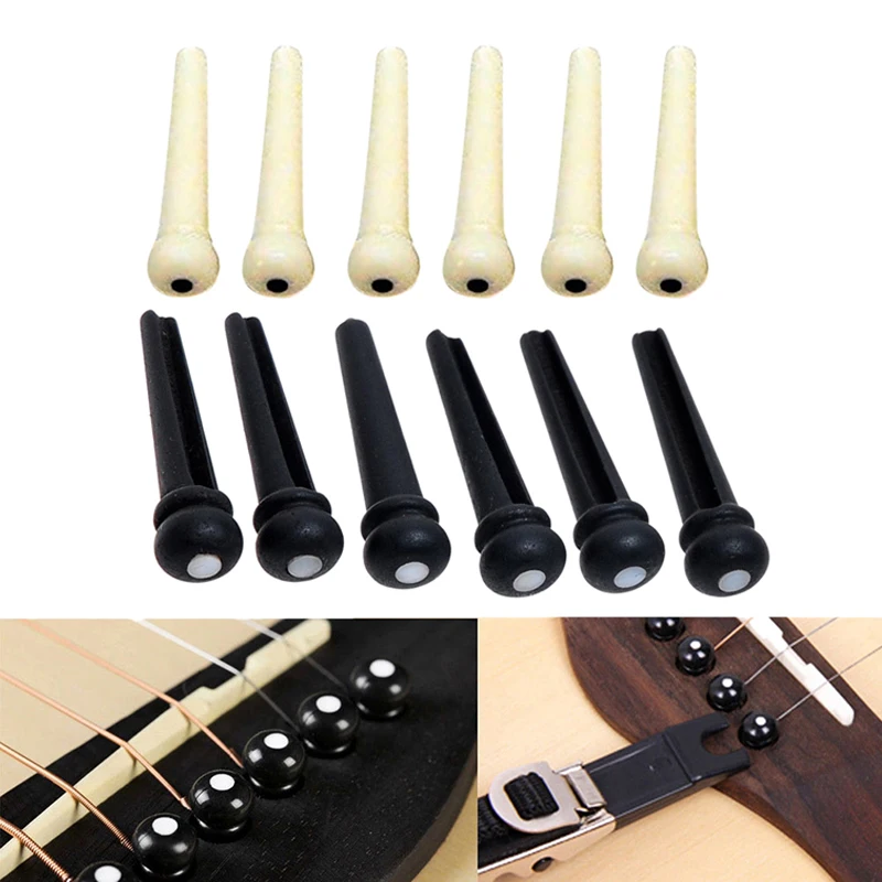 Guitar Bridge Pins 6 Pcs Acoustic Guitar Accessories
