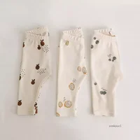 INS Spring trousers Autumn Kids Organic Cotton Baby Girls Pants Children Boys Wear Leggings Infant Long Pants 2