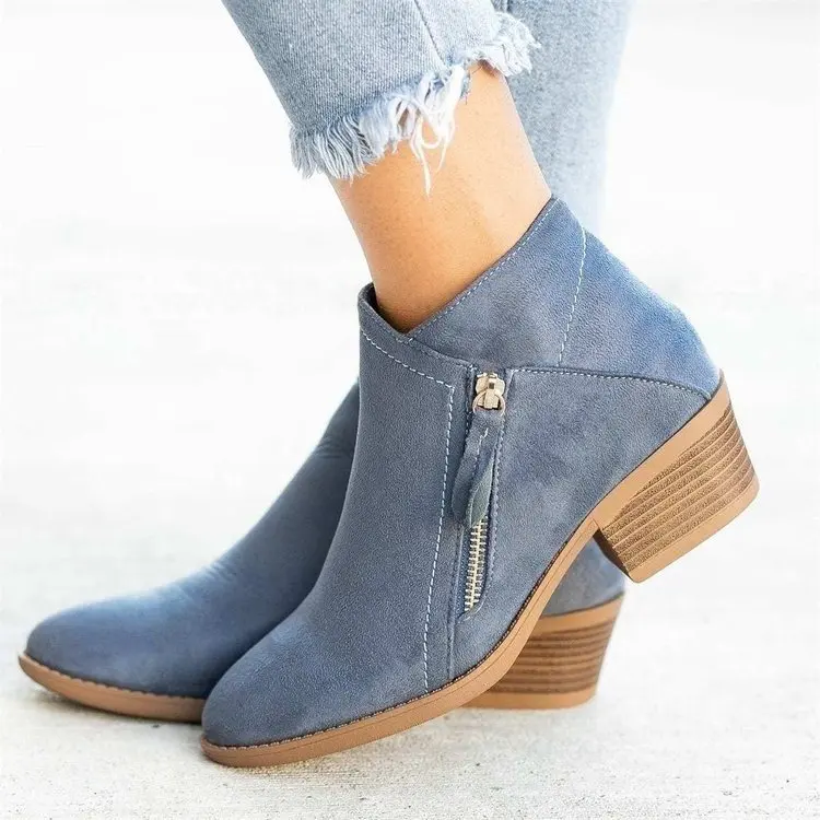 2023 New Men Shoes Fashion Classic High-end Handmade Brown Suede One-word Belt Adjustment Buckle Daily Ankle Boots