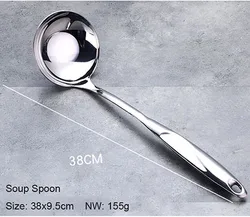 Premium Stainless Steel Kitchen Utensil Set - Heat - Resistant Cooking Essentials (Soup Spoon)
