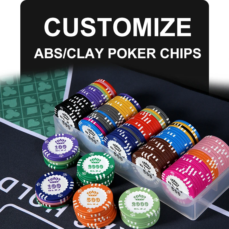 

Plastic Poker Chips with Personalized Logo Image or Design, Plastic token, Casino Game, Blackjack, Custom, ABS, CLAY, 200 Pcs