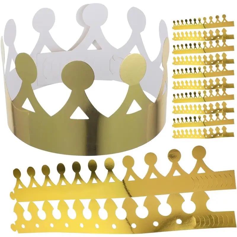 Party Hat Birthday Crown Baby Crown Hat Kids Paper Crown 12/24Pcs Party Hat Photo Props Happy Birthday Celebration Theme Parties Baby Shower Bridal Wedding Hats