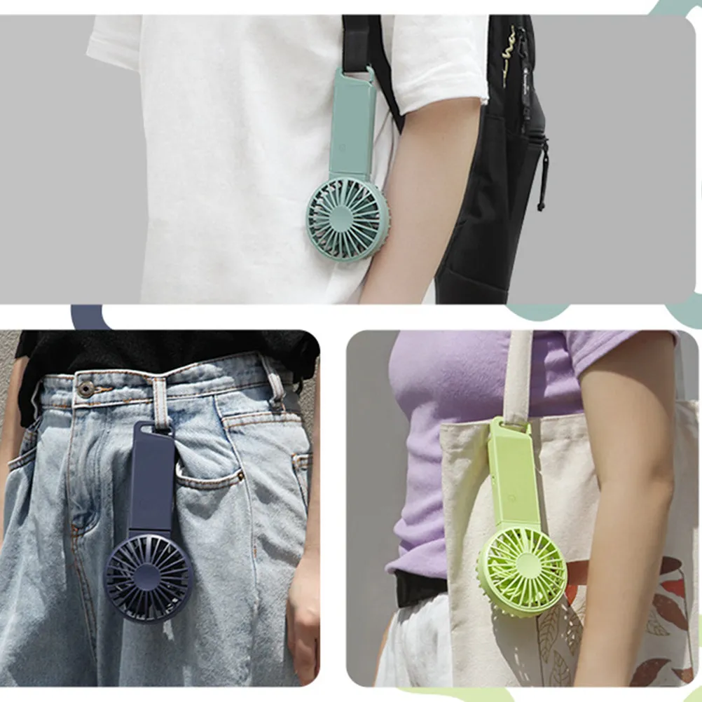 휴대용 접이식 USB 팬, 가정, 매장, 사무실, 야외용 미니 휴대용 무소음 팬, 가벼운 ABS 금속 소재, 간편 휴대용 걸이 포함
